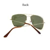 Classic 3136 Caravan Style Square Aviation Sunglasses Hombres Vintage Retro Marca Diseño Sun Gafas Oculos De Sol Unisex