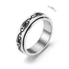 New Rotatable Rings Men Women Finger Ring Stainless Steel Designer Relieve Pressure Rotate Jewelry Gifts for Unisex