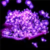 Strings Solar Led Lights 5m 7m Peach Flower Lamp Power String Fairy Garland Christmas Wedding Garden Decoration OutdoorLED