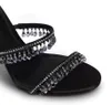 Design de luxe Sandale Lady High Talons Renes-C Femmes Chaussures habillées Chandelier Chandelier en cuir orné Sandales Black Sandale Talon Talan de mariage 35-43