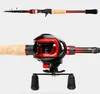 Przenośne teleskopowe wędki Wędka węglowa Power M Spinning Casting Rod Fishing Wędka Fishing Tackle 2.1m 2.4m 2,7 m 3,0m