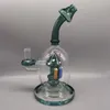 14.4mm Tall Glass bong Mushroom Type 23cm Height water bong Lake Green Color dab rig 2023
