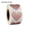 Подарочная упаковка 300pcs/Roll Heart Sticker