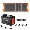 Flashfish 200W 40800mAh Portable Power Station med 110V AC Outlet/2 DC Ports/3 USB Ports Flashfish 18V 100W Foldbar solpanel med PD Type-C QC3.0 Backup Batteriset