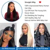 30 32Inch Lace Front Wig Straight al Human Hair s Preplumed And Bleached Knots Closure 220608