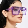 Solglasögon grossist mode ins trender överdimensionerad pc fyrkantig ram hd färgad ac lins uv skydd solglasögon för män kvinnor