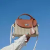 أكياس التسوق عارضة الخوص المنسوجة الروطان المرأة حقيبة سترو حقيبة مصمم الكتف crossbody ل pu الربط المحافظ الجديدة 220412