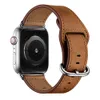 Brown Smart Watch Bands för Apple Watches Strap WatchBand Smartwatch IWatch Series 7 S7 SE Rems äkta ko designer armband läderband 38mm 40mm 41mm 45mm uk us us