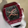 Luxusuhren, luxuriöse Herren-Mechanikuhren, Richar Milles Armbanduhr, Farbe Kohlefaser, Shi-Uhr, weiblich, 7, vollautomatisch, mechanisch, q Wine Ba /H2PKANYOANYO