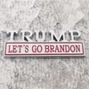 Party Decoration 1pc Laten we gaan Brandon Trump Car Sticker voor Auto Truck 3D Badge Emblem Decal Auto Accessories 8x3cm