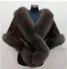 Women's Faux Fur Cape Jacket Winter Warm White / Black / Burgundy Large Fur Collar Short Section Young Lady 2022