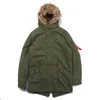 Retro M51 estilo atualizado exército capuz de pele de inverno rabo de peixe parka mass jaqueta de casaco grossa verde preto destacável