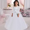 Vestito da festa per ragazza Elegante vestito da principessa da damigella d'onore bianco Abiti per bambini Abiti per ragazze Abiti da sposa per bambini 10 12 anni 220803