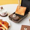 Macchine per il pane Macchina per waffle elettrica Panino per uso domestico Colazione Cottura Bakery antiaderente Pane