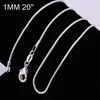 1mm 30 pouces 925 Sterling Silver Serpent Chaîne Collier 925 Estampillé Serpent Colliers Pour Femmes Bijoux De Mode Pas Cher