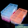 Plastic Organizer Beads Portable Earring Pill Adjustable Storage Transparent Jewelry 10 Slots Box Ring Case Travel Bins