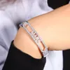 Collane con ciondolo Gioielli personalizzati 26 Lettere iniziali dell'alfabeto Bracciali Braccialetti Lettera in movimento Nome in oro fai da te Bracciale rigido