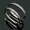 Bangle Full Diamond Love Classic Designer Bijoux pour les femmes Bracelet à tournevis en acier inoxydable 316L