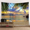 Tropisk strand tapestry norra Europa stil stjärnhimmel hippie sovrum dekoration psykedelisk j220804