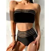 Conjunto de bikini de cintura alta traje de baño para mujer 2 piezas con volantes traje de baño blanco femenino brasileño biquini sexy traje de baño bañista 220518