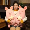 Cuddle Star Pink Pig CM Piggy Flat Sleeping Pillow Super Soft Messgage for Girl Birthday Present J220704