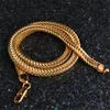 Ketten Goldkette Halskette Mode Schmuck 18 K 6mm 50 cm 20 Zoll Männer Geometrisches Muster Schlangenkettenketten Sidn22