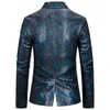 Gold Bronzing Blazers Men Suits Arrival Luxury 3D Snakeskin Print Designer Jacket Blazer Homme Men Stage Performance Jackets 220409