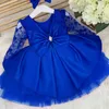 Girl's Dresses Baby For Girls Christmas Toddler Kids Flower Lace Elegant Princess Birthday Gown Children Wedding Party Tulle DressesGirl's