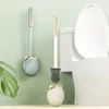 Spazzola per toilette con guscio per la pulizia domestica a parete montata a parete lunga spazzoli siliconici accessori per il bagno