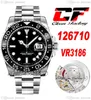 Чистый CF II GMT VR3186 Automatic Mens Watch Ceramic Bezel Black Dial Green Hands 904L Oystersteel Bracelet Super Edition та же серийная гарантийная карта Ptrx Purtime E5