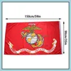 Bannière Drapeaux Fournitures De Fête Fête Maison Jardin 300 Pièces Direct Usine 3X5Fts 90X150Cm États-Unis D'Amérique Usa Us Army Usmc Marine Co