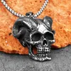 Chaînes Diable Satan Crâne En Acier Inoxydable Hommes Colliers Pendentifs Chaîne Gothique Punk Pour Petit Ami Mâle Bijoux Créativité Cadeau En GrosChains