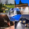 Solar Street Light Outdoor Garden Jardim Courtyard LED -lampa Fjärrkontroll Vattentät trädgård Simning Poop Luz Solar Exteriör J220531