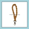 Keychains Fashion Accessories Boho Bag Rame Wristlet Wrist Lanyard Strap Keyring Bracelet Assorted Color Rames Braided Key Drop Delivery 202