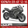 Spritzguss-Verkleidungen für KAWASAKI NINJA 650R ER-6F ER6 F ER 6F ER6F 12 13 14 15 16 Karosserie 136Nr. 44 Metallgrau 650-R 2012 2013 2014 2015 2016 650 R 2012-2016 OEM-Karosserie