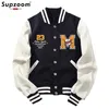 Supzoom Lettera di Arrivo Manica a Costine in Cotone Top Moda Monopetto Casual Bomber Giacca da Baseball Cappotto Cardigan Allentato 220715