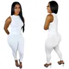 Women Tracksuits 2 Piece Set Yoga Pants Outfits Designer Sexy Sleeveless Crop Top T Shirt Leggings Suit Ladies Casual Clothes