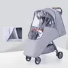 Barnvagn Tillbehör Universal Vattentät Regnkåpa Vinddammskärm Zipper öppen för barnvagnar