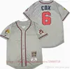 Movie Vintage Baseball Jerseys Wears Stitched 3 DaleMurphy 6 BobbyCox 8 JavyLopez All Stitched Name Number Away Breathable Sport Sale High Quality Jersey