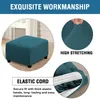 Stol täcker jacquard ottoman stretch fyrkantig fotpallskydd borttagbar soffa slipcovers tvättbart möbelskydd pall coverschair