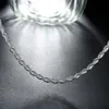 Ketten Klassische 925 Sterling Silber Halsketten Schmuck 16-24 Zoll 4MM Seil Kette Mode Für Frauen Männer Halskette Weihnachten geschenkeKetten