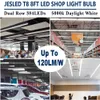 jesled t8 LED Tube Light 8ft double Row Single Pin Fa8 FluorScent Lights 50W White Daysed Frostered Cover Cover Express Lighting Garage