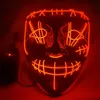 Skar Deseni El Luminous Maske Erkekler için Kadınlar Çok Molor Led Maskeler Cadılar Bayramı Tatil Partisi Dekorasyon Korku Sahne 20yr D3