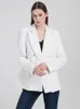 WXWT Women Solid T Double Breasted Blazer Coat Long Sleeve Pockets Ytterkläder kvinnliga vårtoppar CD8395 220801