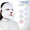 NOBOX-Foreverlily 7 Colors LED Face Mask Pon Light Therapy Skin Rejuvenation PDT Care Beauty Ance Treatment 220420