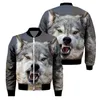 Racing Jackets Men's Animal Leopards 3D Printed Jacket Fashion Trend Thickened Bomber Motorcycle Off-road Cotton Lined Top 5XLRacing