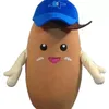 2022 Performance Bleu Chapeau Pomme De Terre Mascotte Costume Halloween Noël Fantaisie Fête Personnage De Dessin Animé Costume Costume Adulte Femmes Hommes Robe Carnaval Unisexe Adultes