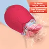Rose Sexig leksak med tunga slickande vibrator kvinna för kvinnor g spot nippel stimulering USB uppladdningsbar vibrationsmaskin Klitoris