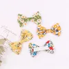 Sweet Floral Bowknot Hairpins Cute Girls Handmade Bow Baby Hair Clips Cotton Boutique Barrettes Kids Hair Accessories