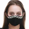 Kreatywny Dustoszczelny Pearl Rhinestone Bawełniana Maska Czarny Anti-Smog Europejski I Ameryka Printing Spot Hurtownie